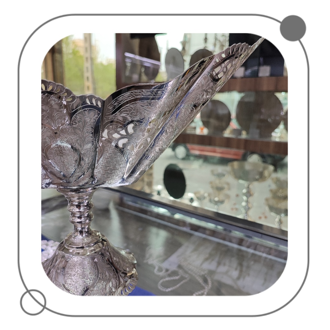 کشکول نقره کوچک پایه دار کد B10011
